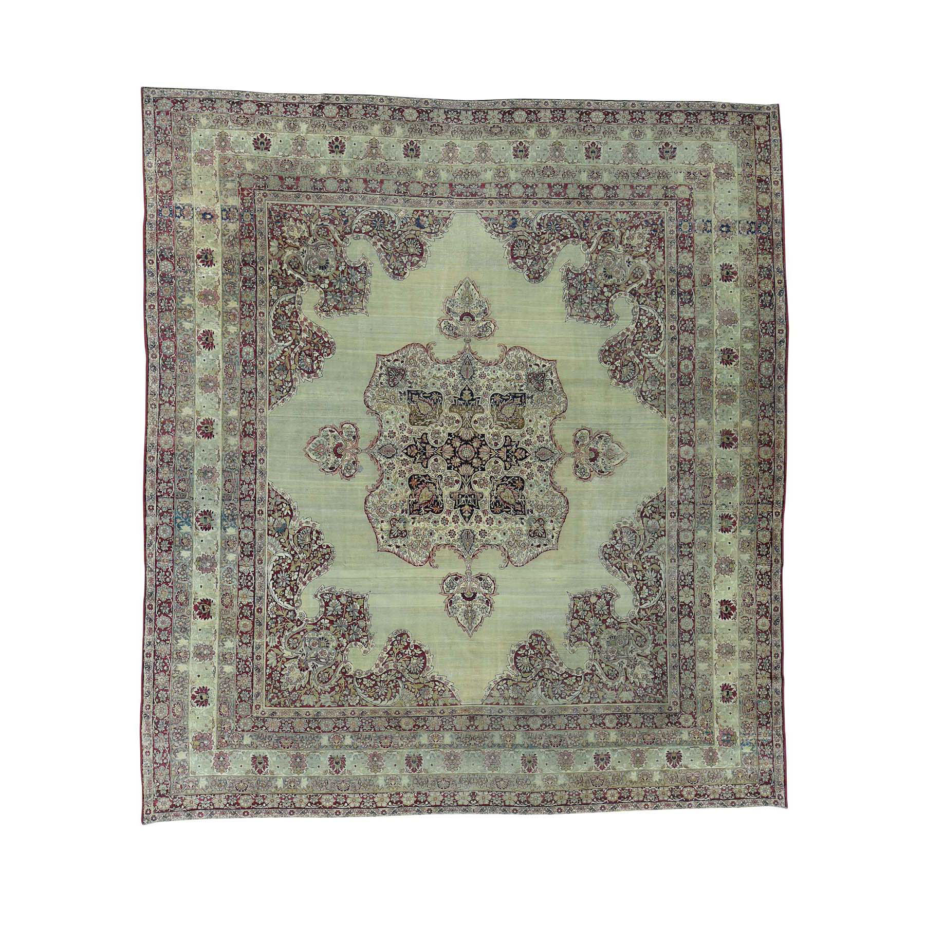 Traditional Wool Hand-Knotted Area Rug 10'9
